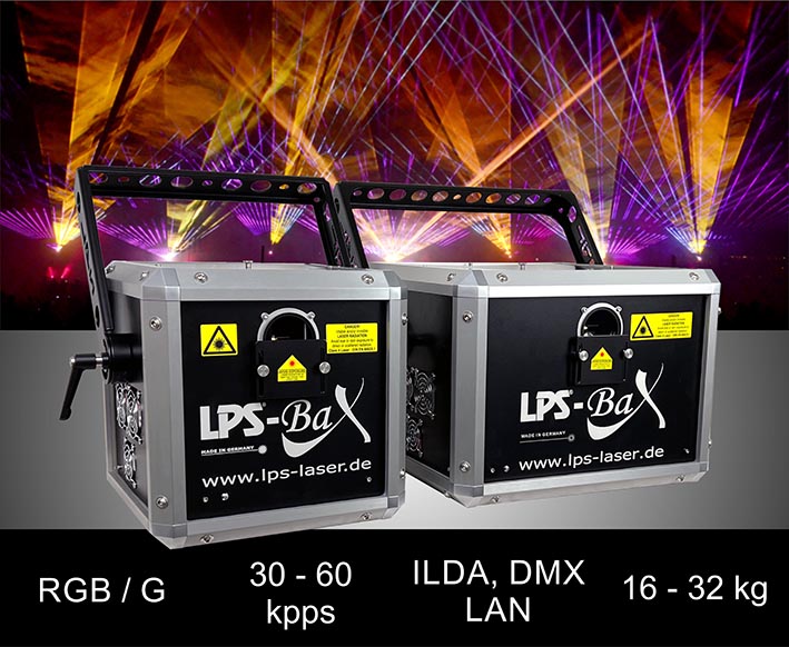 LPS-Bax S and XS                                                            show lasers -                                                            made in                                                            Germany